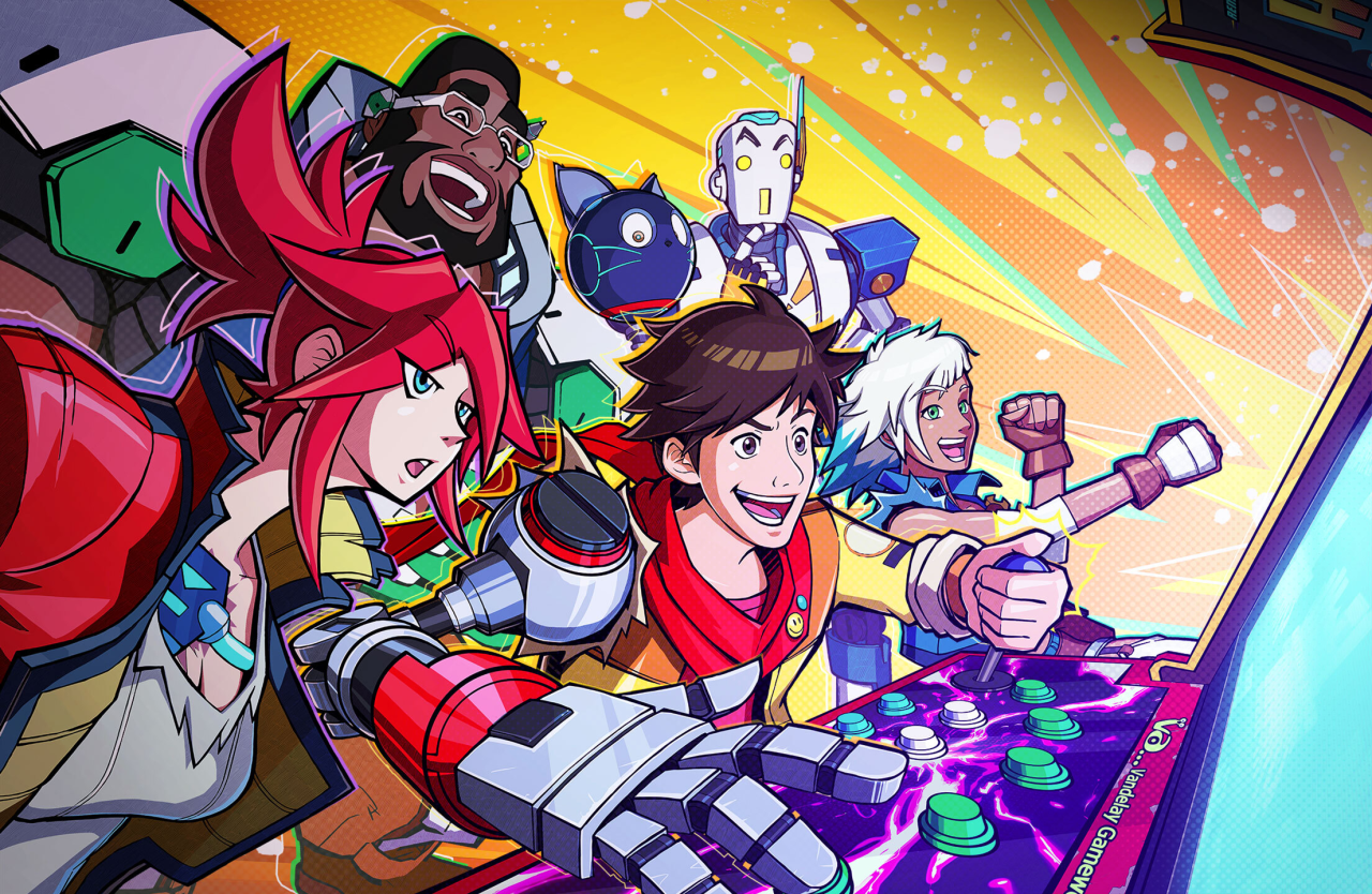 Hi-Fi Rush characters smiling together.